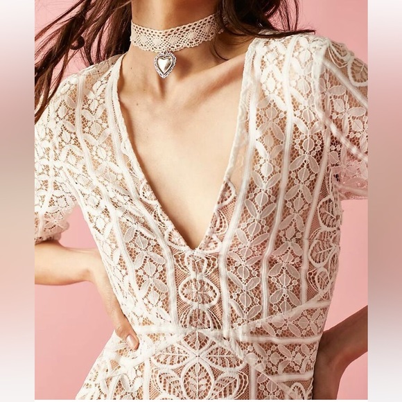 FOR LOVE AND LEMONS LYLA COCKTAIL DRESS SILVER - Picture 3 of 7